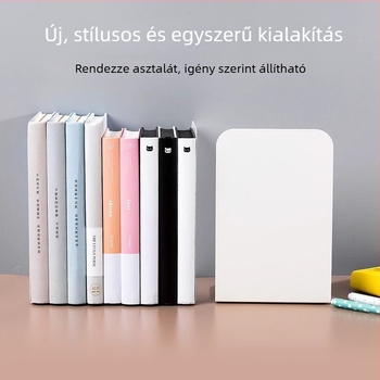 Műanyag asztali könyvtartók elválasztóval, kompakt asztali tároló