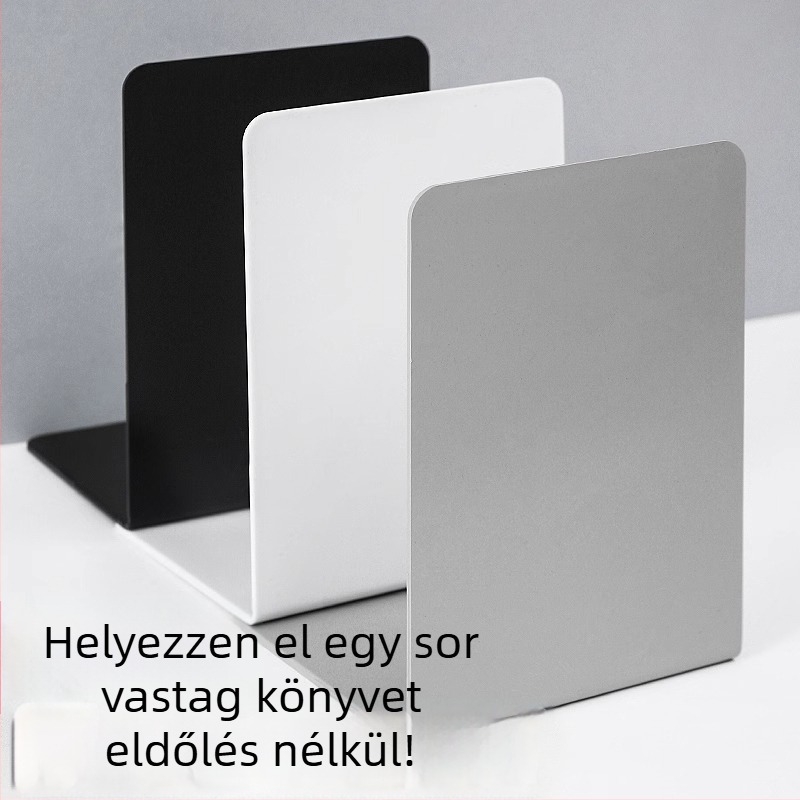 Műanyag asztali könyvtartók elválasztóval, kompakt asztali tároló