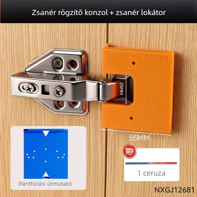 Univerzális vastag mágneses pánt rögzítő lap szekrényajtókhoz