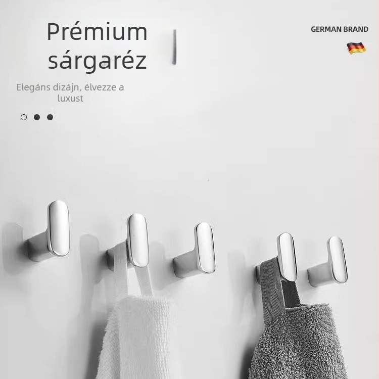 Réz anyagú ruhakapó gardróbhoz és előszobába, perforált törölközőakasztó, modern minimalista dizájn