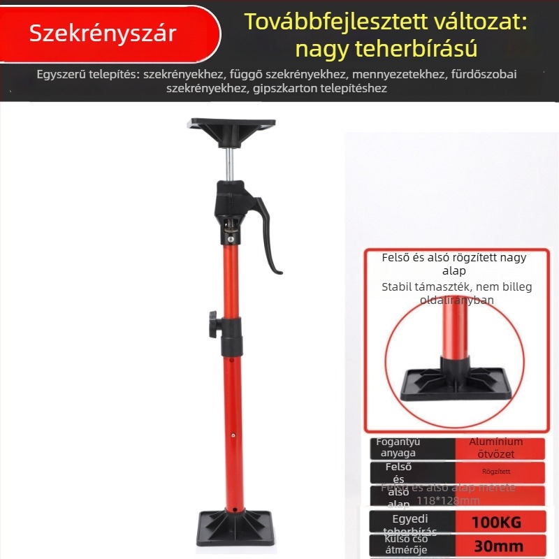 Állítható fürdőszobai falra szerelhető szekrény tartó rúd
