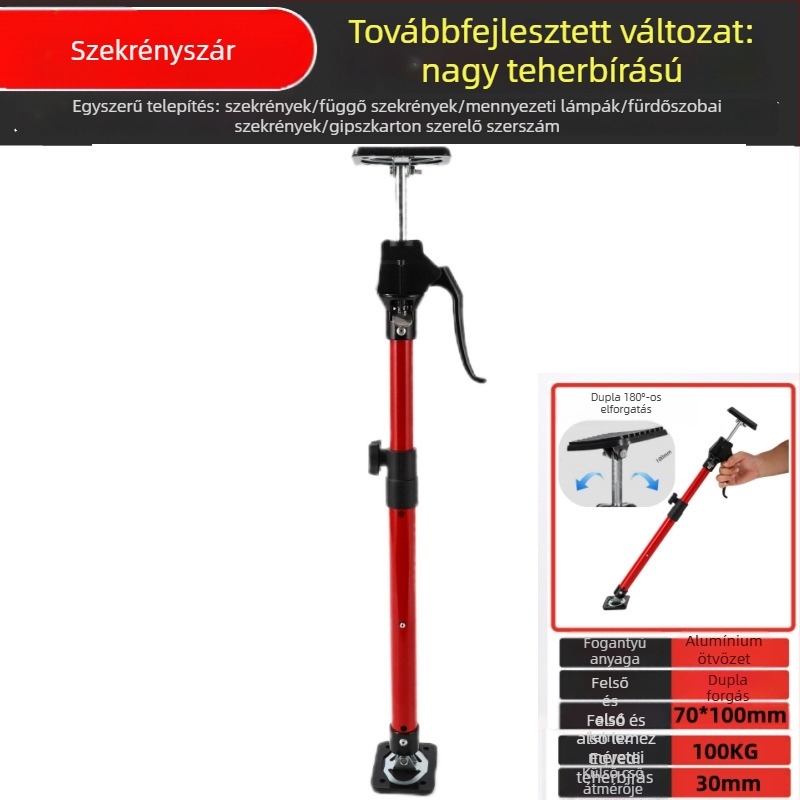 Állítható fürdőszobai falra szerelhető szekrény tartó rúd