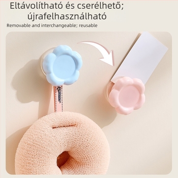 Virág alakú szívókampó fúrás nélkül, konyhába és fürdőszobába, 1–3 kg terhelés