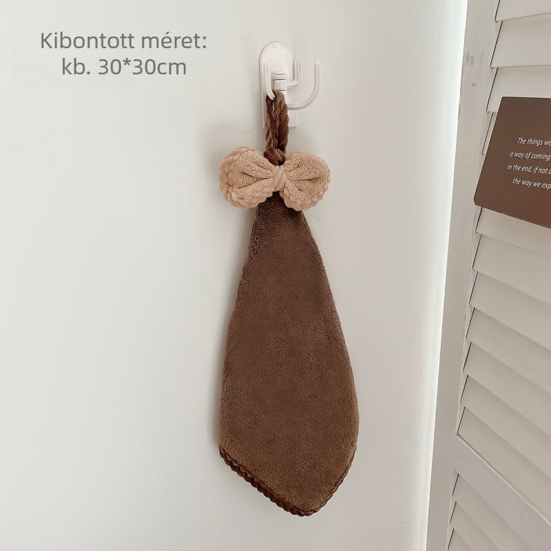 Aranyos, akasztható kéztörlő, nedvszívó, gyorsan száradó, korall-flíz, gyerekeknek, konyha és otthon