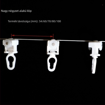 Kígyó alakú függönygyöngyök függöny sínhez, rögzített lépésközzel, csendes négyzet alakú görgő, S-alakú nano elektromos függöny sínhez csúszó gyöngyök, függöny kiegészítők