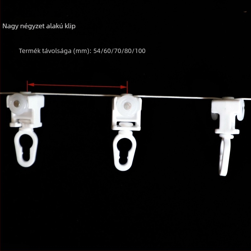 Kígyó alakú függönygyöngyök függöny sínhez, rögzített lépésközzel, csendes négyzet alakú görgő, S-alakú nano elektromos függöny sínhez csúszó gyöngyök, függöny kiegészítők