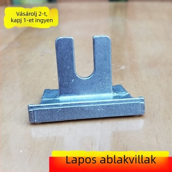 Befelé nyíló ablakokhoz készült kilincs és villa, középre szerelt alkatrészek