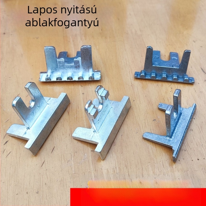 Befelé nyíló ablakokhoz készült kilincs és villa, középre szerelt alkatrészek
