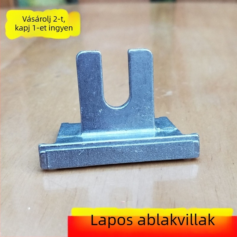Befelé nyíló ablakokhoz készült kilincs és villa, középre szerelt alkatrészek