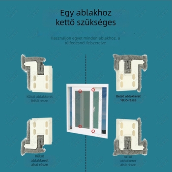 Monlech 80/88 típusú szélvédő blokk PVC ablakhoz, tömítő blokk, szél-, por- és zajszigetelés, csúszóablakhoz tartozó kiegészítők