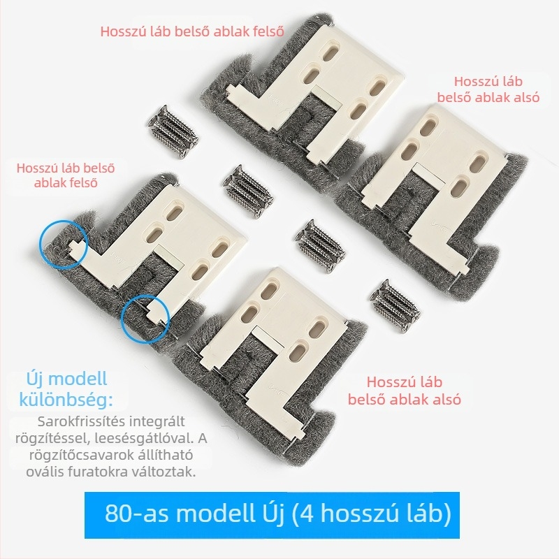 Monlech 80/88 típusú szélvédő blokk PVC ablakhoz, tömítő blokk, szél-, por- és zajszigetelés, csúszóablakhoz tartozó kiegészítők