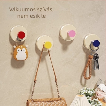 Erős ragasztású szívó kampó – bejárathoz, kulcsok és kalapok rendezője