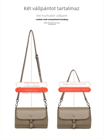 Napi bőrtáska nőknek, 2026-os új trend, egyszerű és sokoldalú crossbody, nagy kapacitású, puha bőr, kis méret.