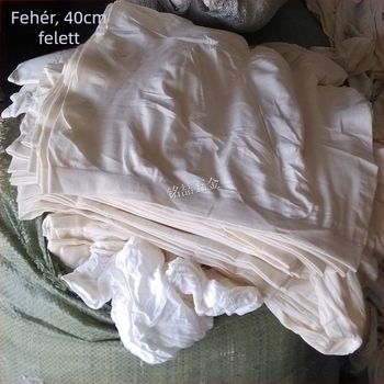 Fehér pamut ipari tisztító kendő, olajat felszívó, szöszmentes