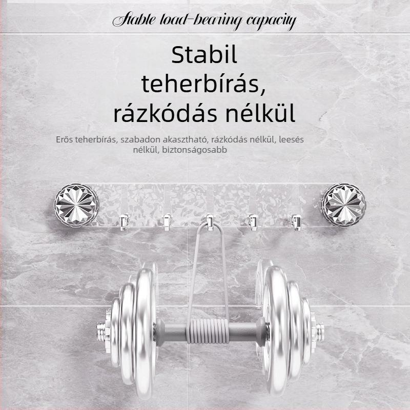 Erősen ragasztó falikampó, átlátszó, nyom nélkül, fúrás nélkül