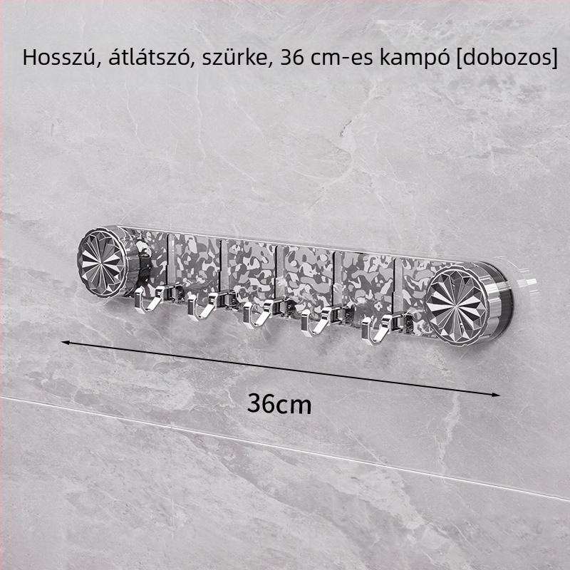 Erősen ragasztó falikampó, átlátszó, nyom nélkül, fúrás nélkül