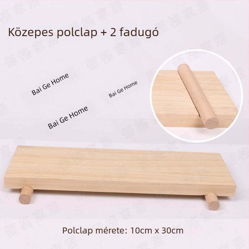 Egyedi tömör fából készült pegboard falpanel kiegészítőkkel és elválasztókkal