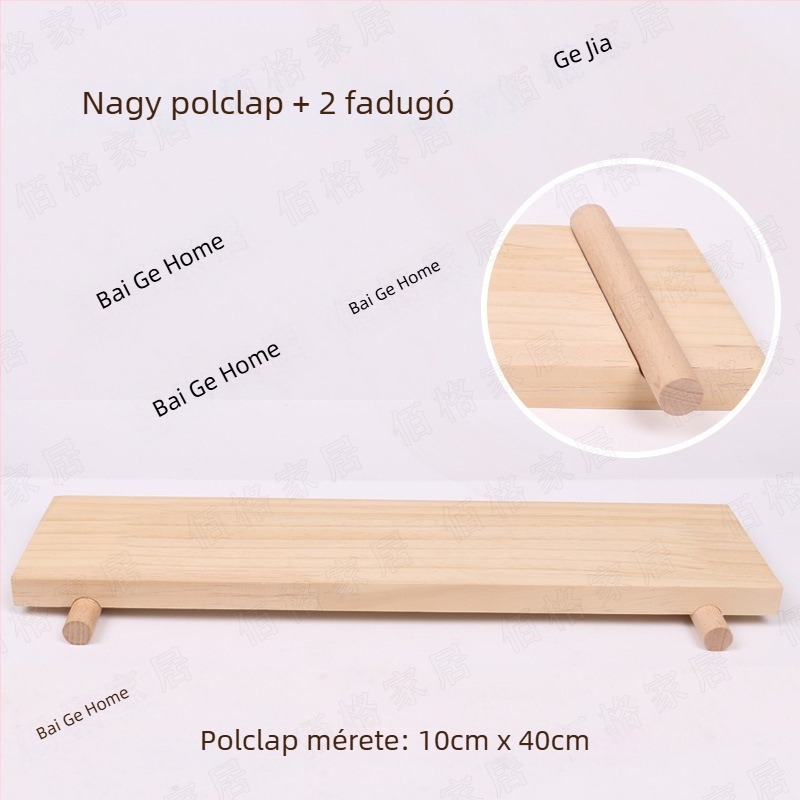 Egyedi tömör fából készült pegboard falpanel kiegészítőkkel és elválasztókkal