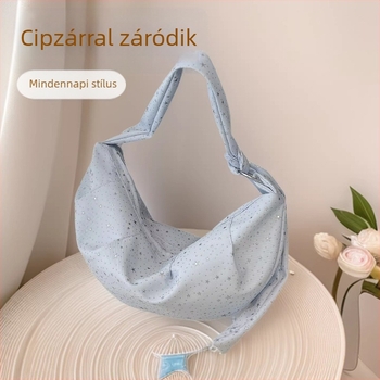 Dumpling alakú válltáska, tavasz 2026, prémium textúra, női mindennapi és utazási crossbody táska