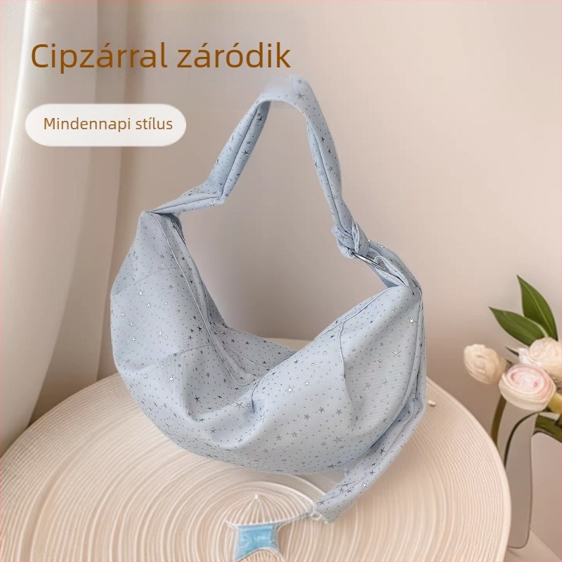 Dumpling alakú válltáska, tavasz 2026, prémium textúra, női mindennapi és utazási crossbody táska