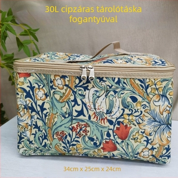 30 literes, több színű cipzáras tároló táska babaruhákhoz, vízálló és vastag anyagból, kozmetikumok tárolására