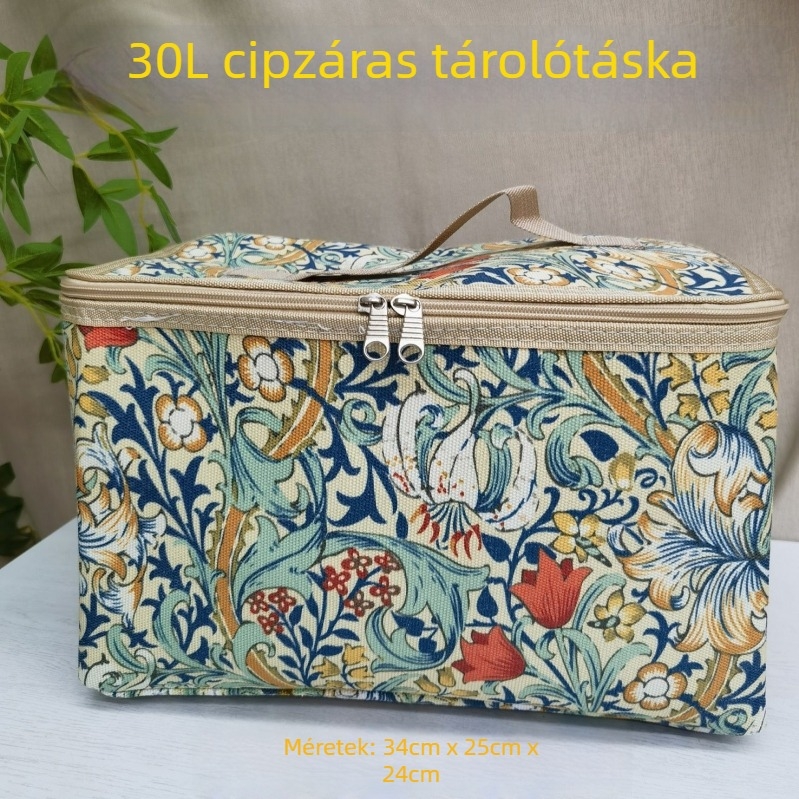30 literes, több színű cipzáras tároló táska babaruhákhoz, vízálló és vastag anyagból, kozmetikumok tárolására