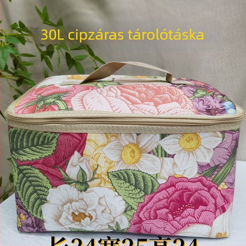 30 literes, több színű cipzáras tároló táska babaruhákhoz, vízálló és vastag anyagból, kozmetikumok tárolására