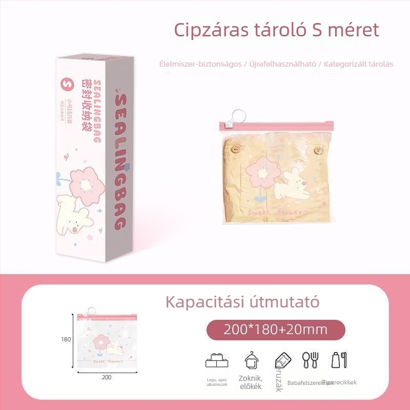 Átlátszó tároló taska húzófülekkel – babajátékok és kellékek tárolására, vízálló és nedvességálló, utazási szervező