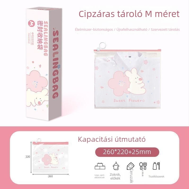 Átlátszó tároló taska húzófülekkel – babajátékok és kellékek tárolására, vízálló és nedvességálló, utazási szervező