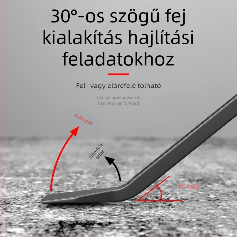 Crowbar készül acélból ajtó- és ablaktelepítéshez, kisméretű, többfunkciós emelőeszköz