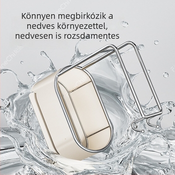 Konyhai törlőkendőtartó integrált lefolyóval, fúrás nélkül, mosogatóhoz és ablakpárkányhoz, ipari stílus