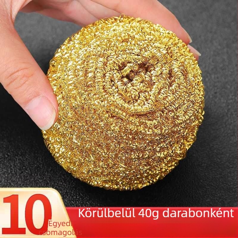 Konyhai tisztító labda rézdrótból és acélgyapotból, szálmentes