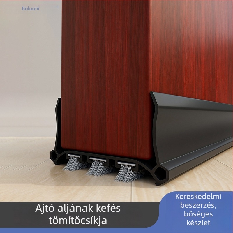 Ajtó alatti kefés tömítőcsík – szélálló, fényzáró, csendes és porálló
