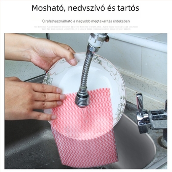 Egyszer használatos nem szőtt mosogatókendő, konyhai tisztítás, színes csíkok
