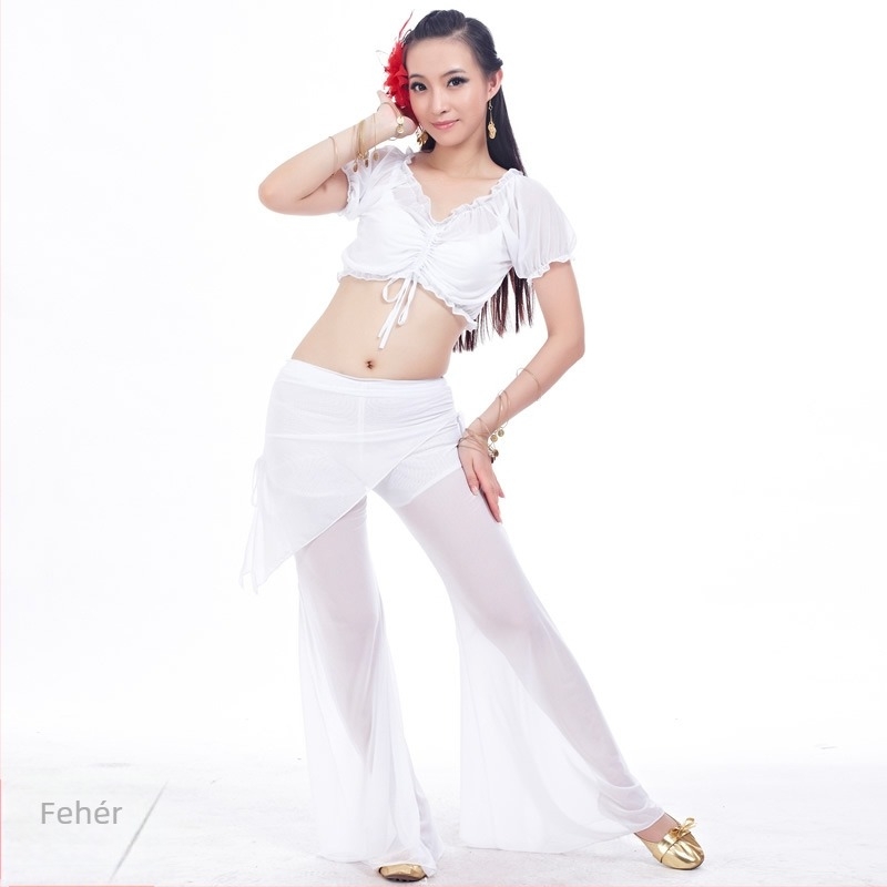 Water-gauze áttetsző derékszoknya Belly Dance jelmez, edzőruha és derékszíj dísz