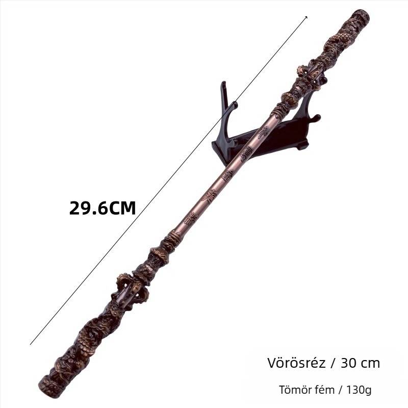 Sun Wukong: mitikus Ruyi arany bottal figurája – fém dísz, kézzel készített modell, 22–35 cm