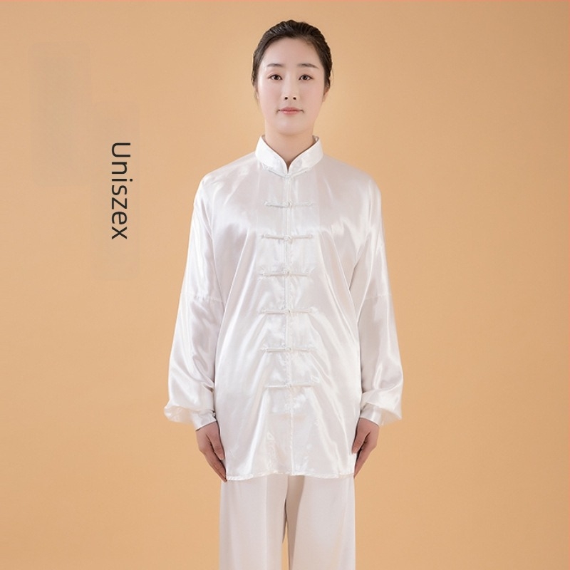 Uniszex Tai Chi hosszú ujjú edzés- és előadásruha — tavasz/nyár, poliészter