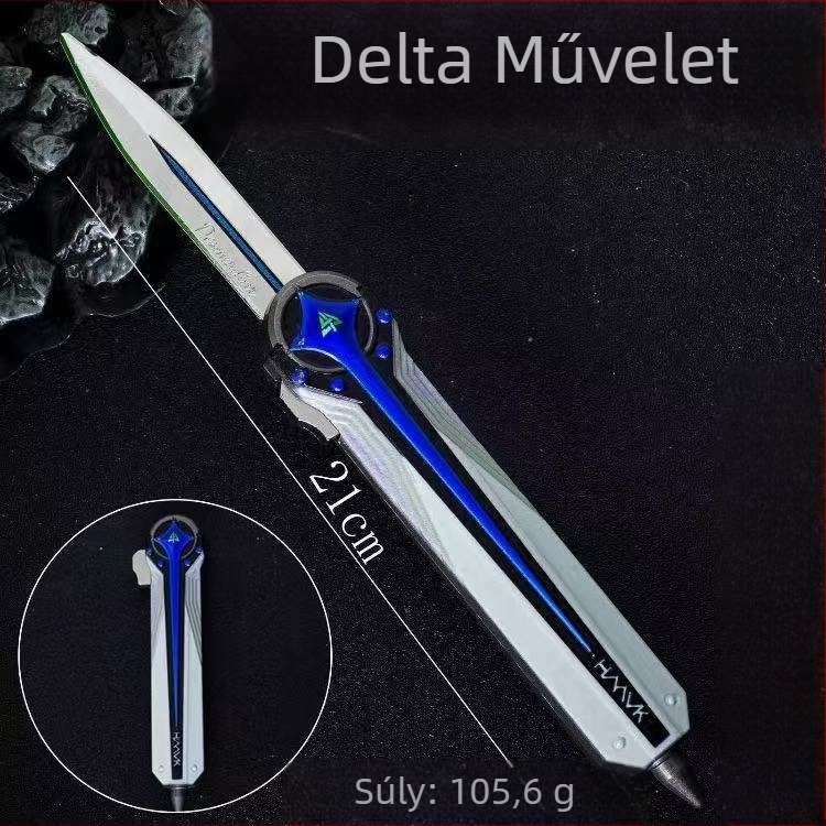Delta Polaris fém fegyver modell — ötvözetes dísztárgy, dekoratív kés