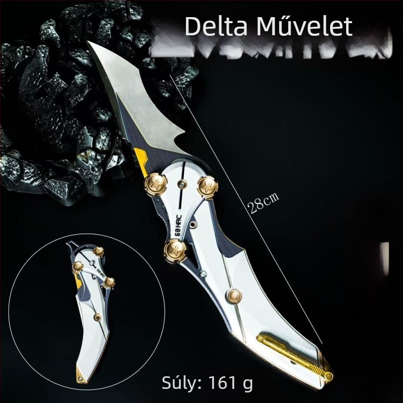 Delta Polaris fém fegyver modell — ötvözetes dísztárgy, dekoratív kés