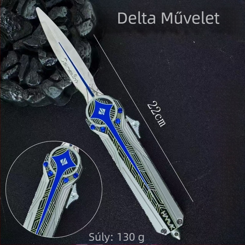 Delta Polaris fém fegyver modell — ötvözetes dísztárgy, dekoratív kés