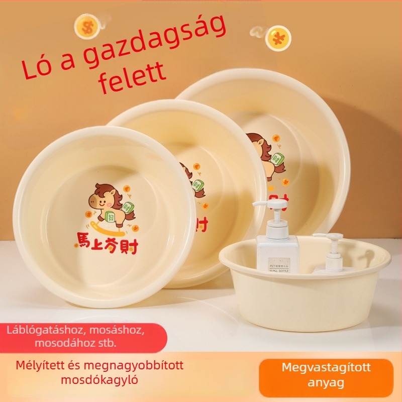Otthoni használatra készült, vastagított műanyag mosóedény – többfunkciós mosókagyló zöldségekhez, babákhoz, lábakhoz és archoz