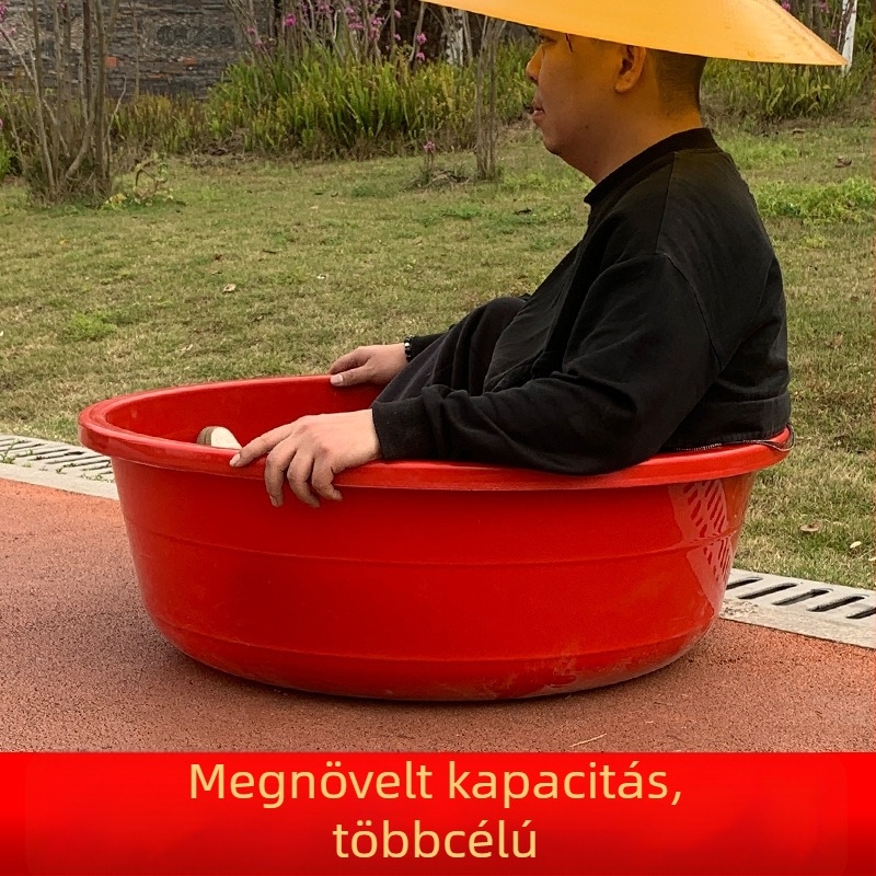 Nagy műanyag lavór arc- és ruhamosáshoz, vastagított, extrán nagy a fürdéshez