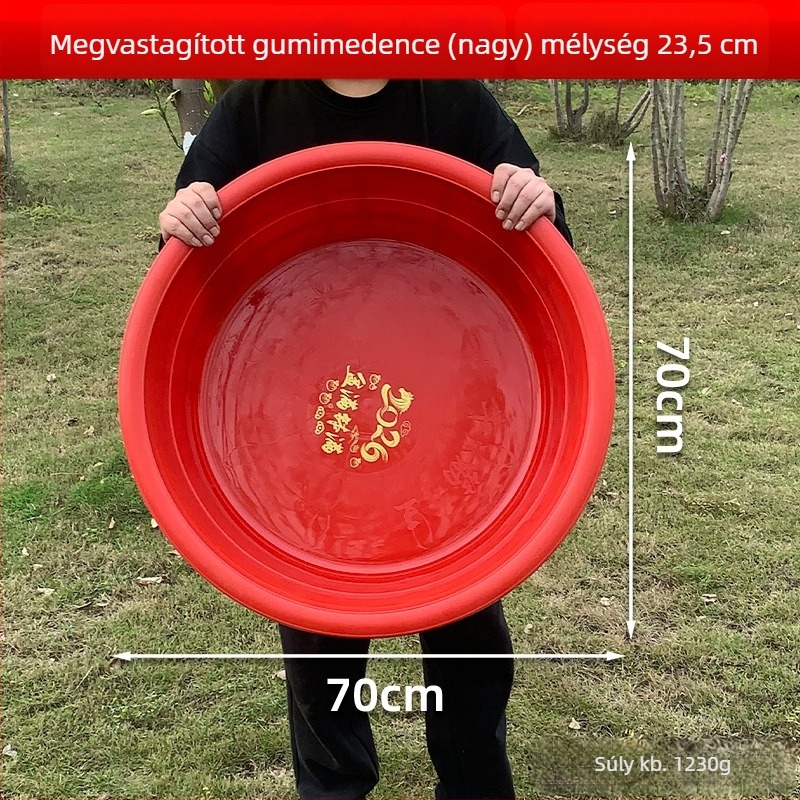 Nagy műanyag lavór arc- és ruhamosáshoz, vastagított, extrán nagy a fürdéshez