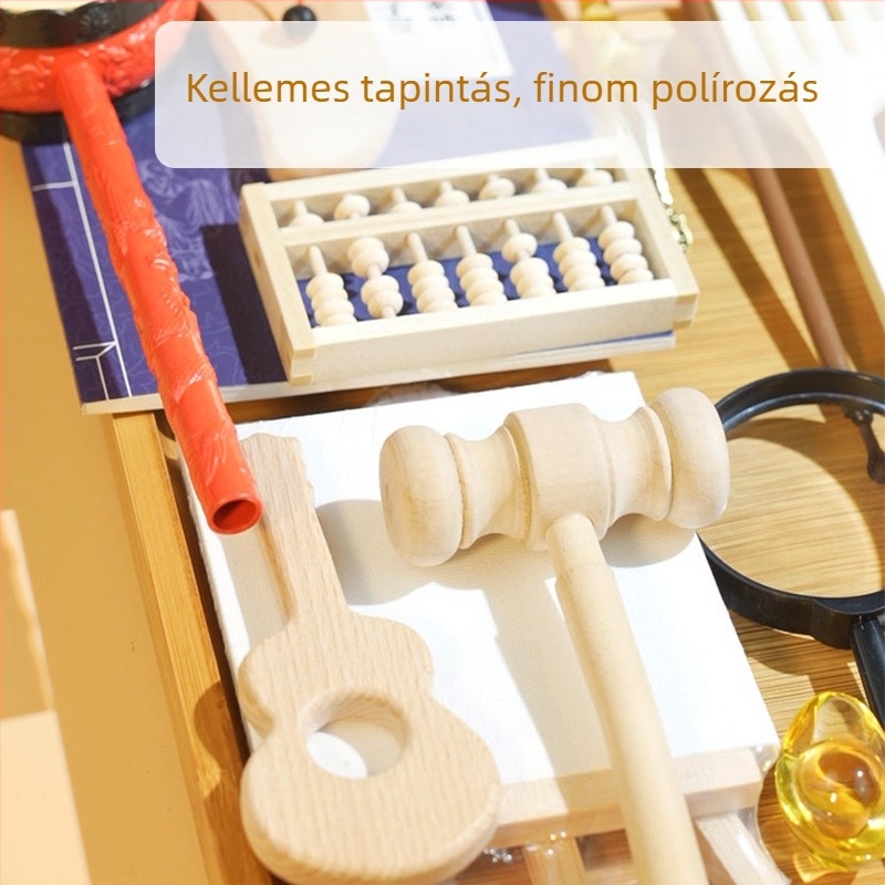 Fából készült rekvizít babák első születésnapjára — modern, minimalist dekoráció, tárgyak kiválasztására szolgáló szőnyeg