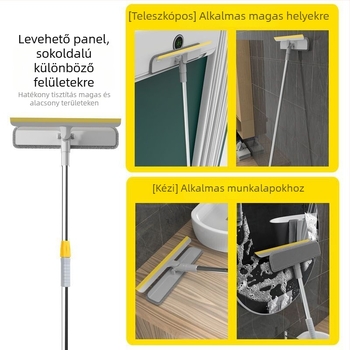 Hosszú nyelű teleszkópos üvegtisztító kaparó