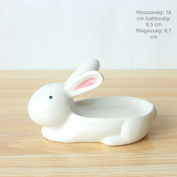 Porcelán gyerekeknek készült snacktál rajzfilmszerű mintával, szabálytalan formájú étkészlet