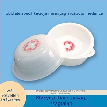 Kórházi orvosi műanyag arcmosó edény, vastagított higiénikus, 32 cm