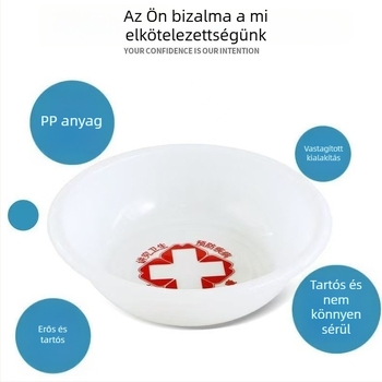 Kórházi orvosi műanyag arcmosó edény, vastagított higiénikus, 32 cm