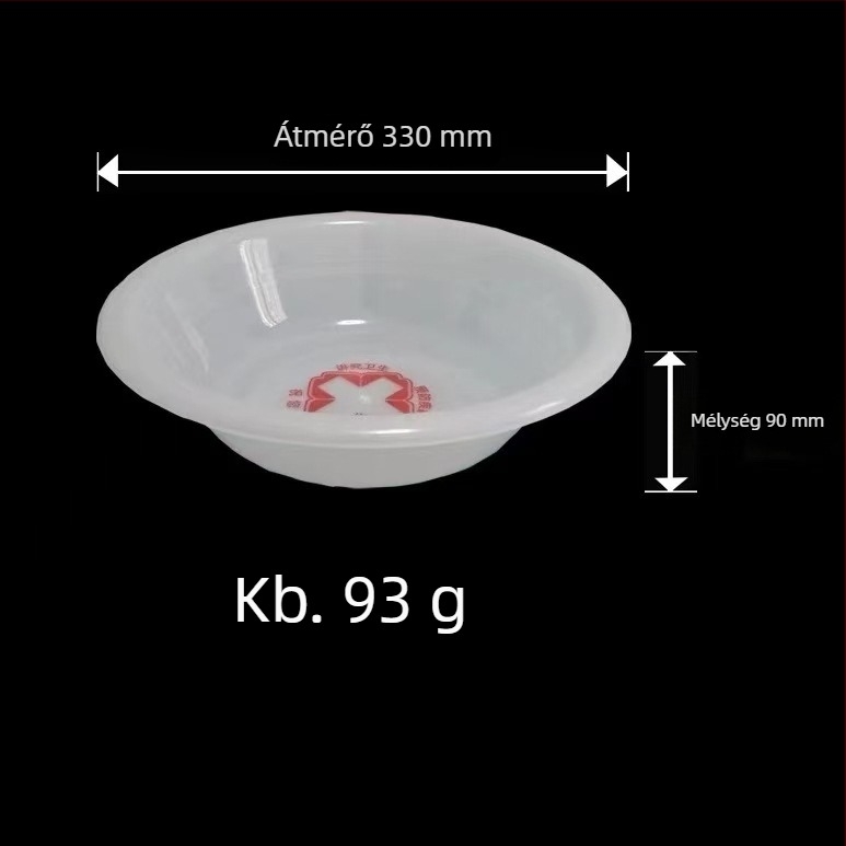 Kórházi orvosi műanyag arcmosó edény, vastagított higiénikus, 32 cm