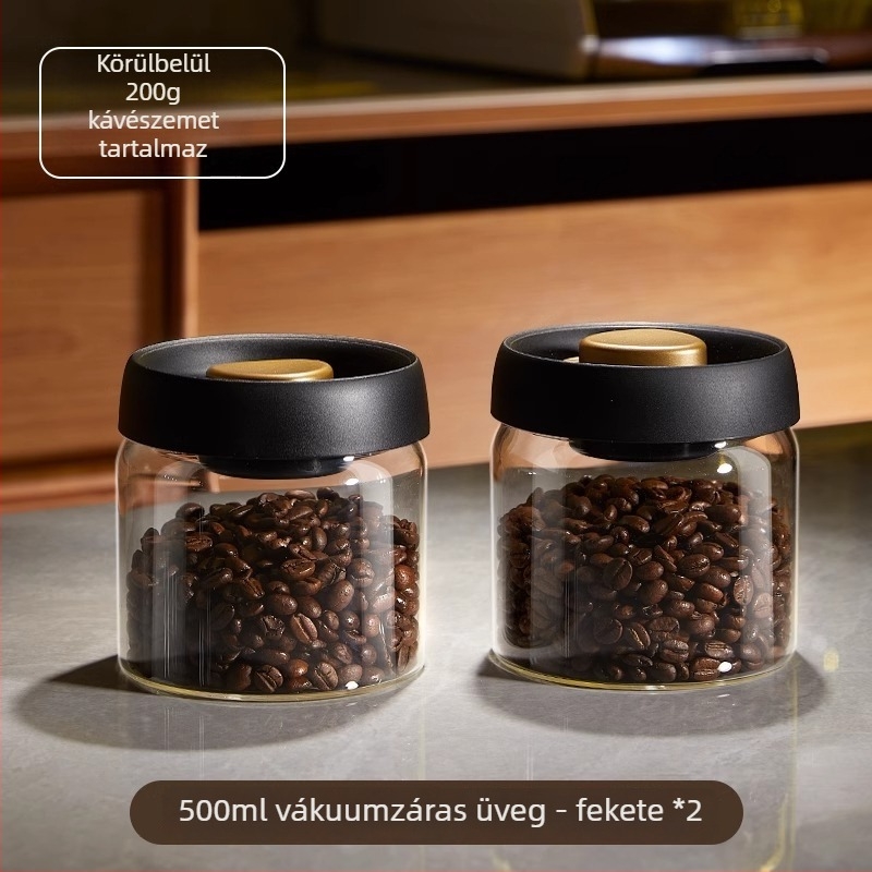 Élelmiszer-minőségű, vákuumzáras üveg tárolóedények kávé és tea számára